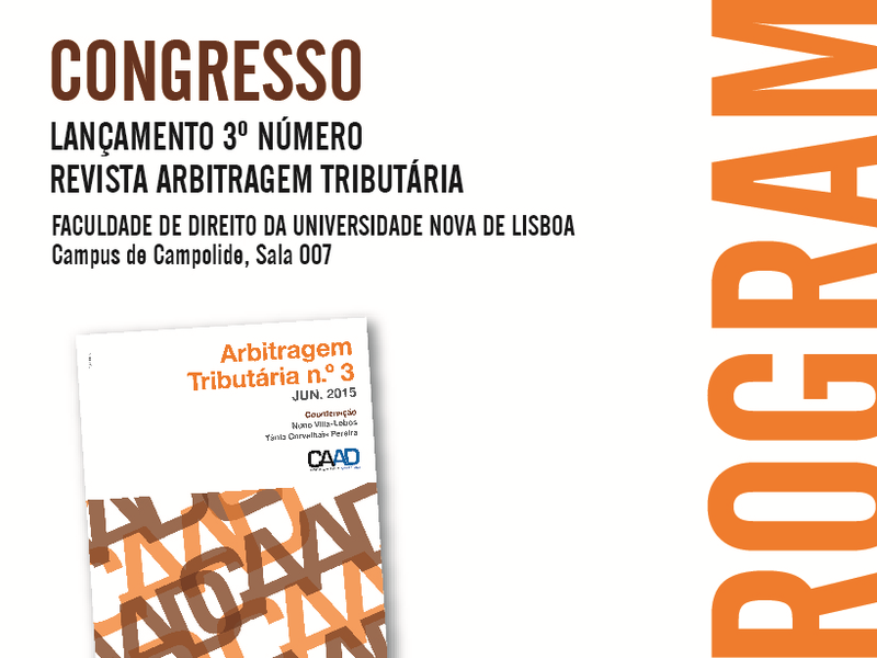 Lançamento do 3.º número da Revista Arbitragem Tributária