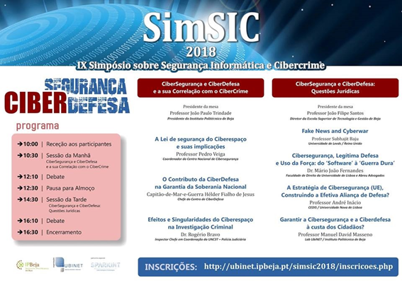 Participação de Investigador do CEDIS no IX Simpósio sobre Segurança Informática e Cibercrime